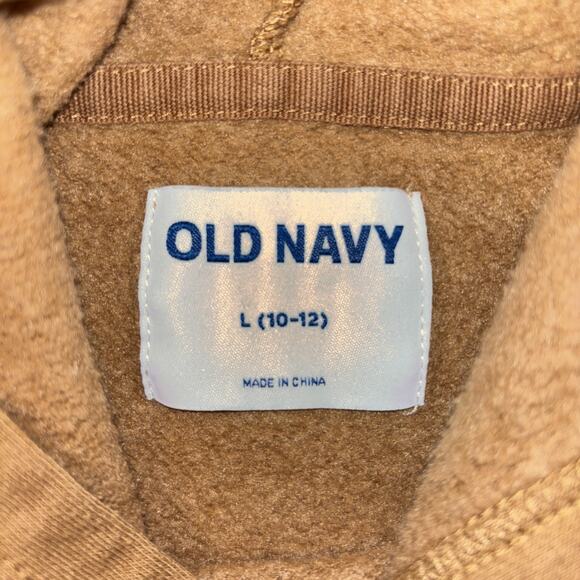 Old Navy Minecraft Logo Beige‎ Hooded Sweatshirt From Size Large 10-12 - Picture 3 of 6